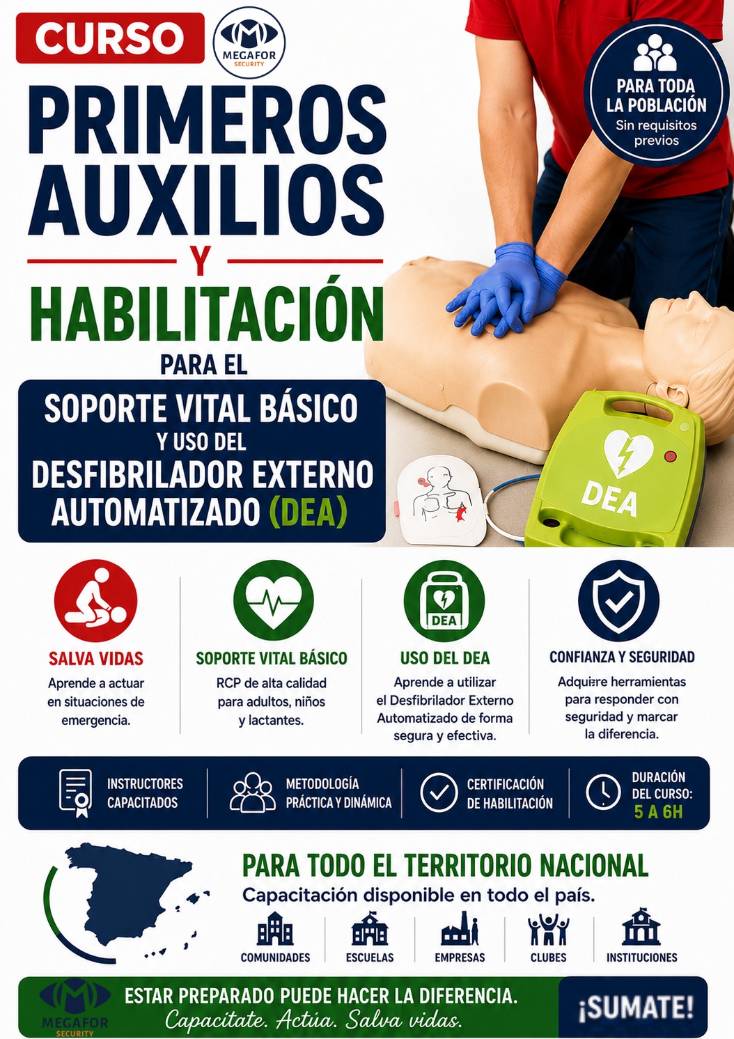 Cartel Curso de Primeros Auxilios